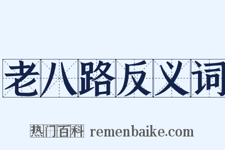 老八路反义词是什么意思的图片